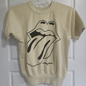 Rolling Stones Cream Short Sleeve with Tongue Graphic by People of Leisure